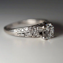 Load image into Gallery viewer, Antique platinum 1.22 CT natural transitional cut Birks - Ryrie Diamond ring
