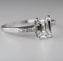 Load image into Gallery viewer, 1.71 ct Natural Emerald Cut Diamond Solitaire Engagement Ring Platinum VS2 H
