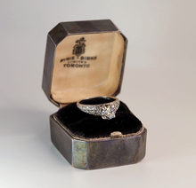 Load image into Gallery viewer, Antique platinum 1.22 CT natural transitional cut Birks - Ryrie Diamond ring
