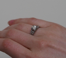 Load image into Gallery viewer, Antique platinum 1.22 CT natural transitional cut Birks - Ryrie Diamond ring
