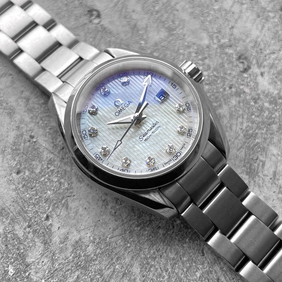 Ladies Omega Aqua Terra 231.10.30.60.55.001 Mother of Pearl Diamond Dial