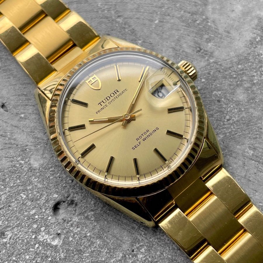 Vintage Tudor Prince Oysterdate 7990/5 Stainless Steel- Gold Plated - Unpolished