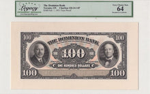 Load image into Gallery viewer, 1931 The Dominion Bank $100 Canada 220-24-14P Legacy Very Choice New 64
