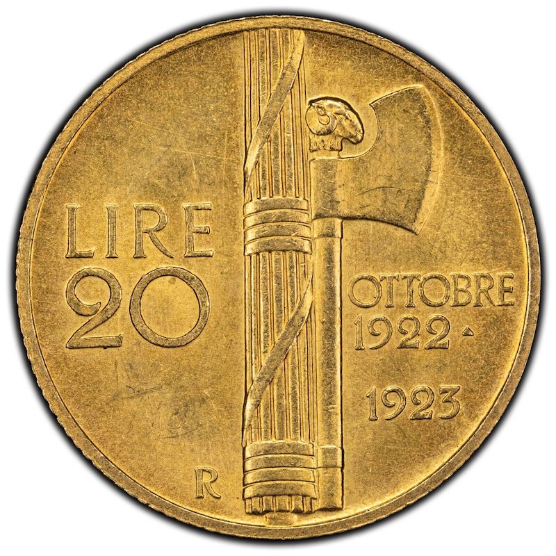 1923-R Italy 20 Lire Gold Coin Vittorio Emanuele III – Choice Inc