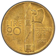 Load image into Gallery viewer, 1923-R Italy 20 Lire Gold Coin Vittorio Emanuele III – Choice Inc
