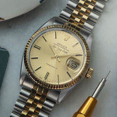 Rolex 5701 Two Tone Air King Date Jubilee - Stunning! 2022 Rolex Service