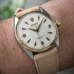 1954 Rolex 6564 Two Tone Gold + Stainless - Honey Comb Dial