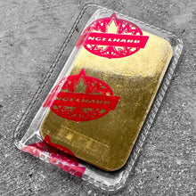 Load image into Gallery viewer, Vintage Engelhard 1 oz Gold Bar .9999 1oz – Sealed – Red Maple Leaf Variety
