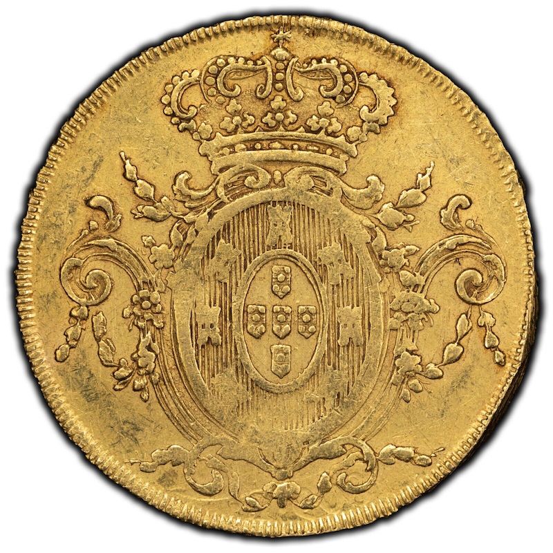 1809-R Brazil 6400 Reis Gold Coin - Rio de Janeiro mint - João Prince Regent