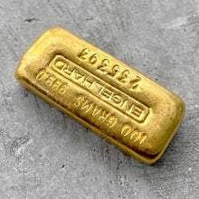 Load image into Gallery viewer, Engelhard Gold Poured Bar 100 gram .9990 Fine - 3.215 oz
