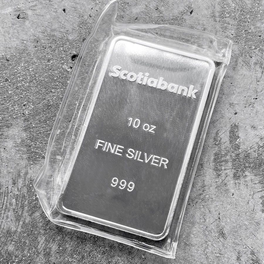 10 oz .999 Silver Scotia bar Scotiabank - Sealed
