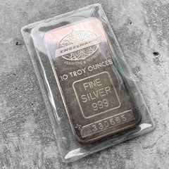 1985 Engelhard 10 oz .999 Silver bar -Sealed - BorgWarner Chemicals Normar Plant