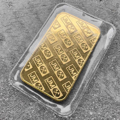 Vintage Johnson Matthey Canada 2 oz Gold stuck Bar .9999 2oz - Sealed
