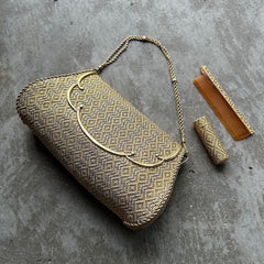 Solid 18K Gold - Purse Lipstick and Comb - Birks - 497 Grams