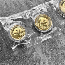 Load image into Gallery viewer, 1987 Gold Panda 5 Coin Set 1.90 oz - Sealed
