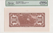Load image into Gallery viewer, 1931 The Dominion Bank $100 Canada 220-24-14P Legacy Very Choice New 64
