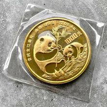 Load image into Gallery viewer, 1986 Gold Panda 12 oz Gold .999+ Fine 1000 Yuan Sealed + COA
