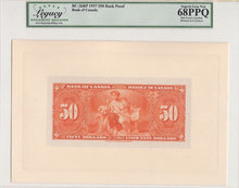 Load image into Gallery viewer, 1937 $50 Bank of Canada Face + Back Proof BC-26FP BC-26BP Legacy Gem 68PPQ
