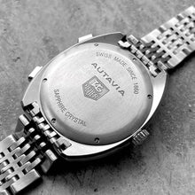 Load image into Gallery viewer, Tag Heuer Autavia Chronograph CY 2111 Stainless Steel - Black Dial - Box
