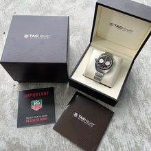 Load image into Gallery viewer, Tag Heuer Autavia Chronograph CY 2111 Stainless Steel - Black Dial - Box

