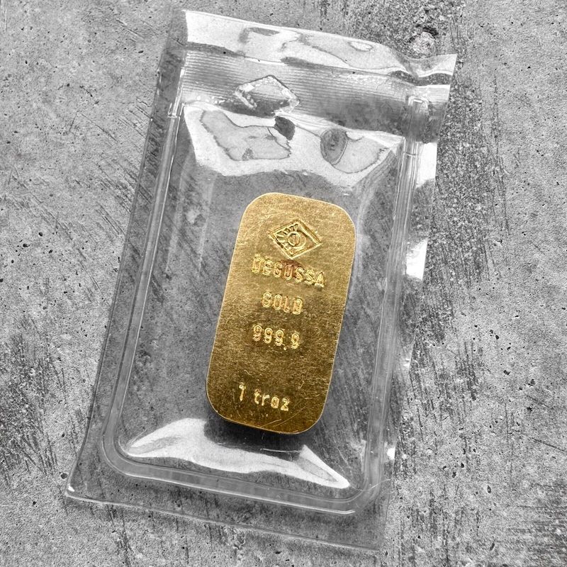 Vintage Degussa 1 oz Gold Bar .9999 1oz - Sealed!