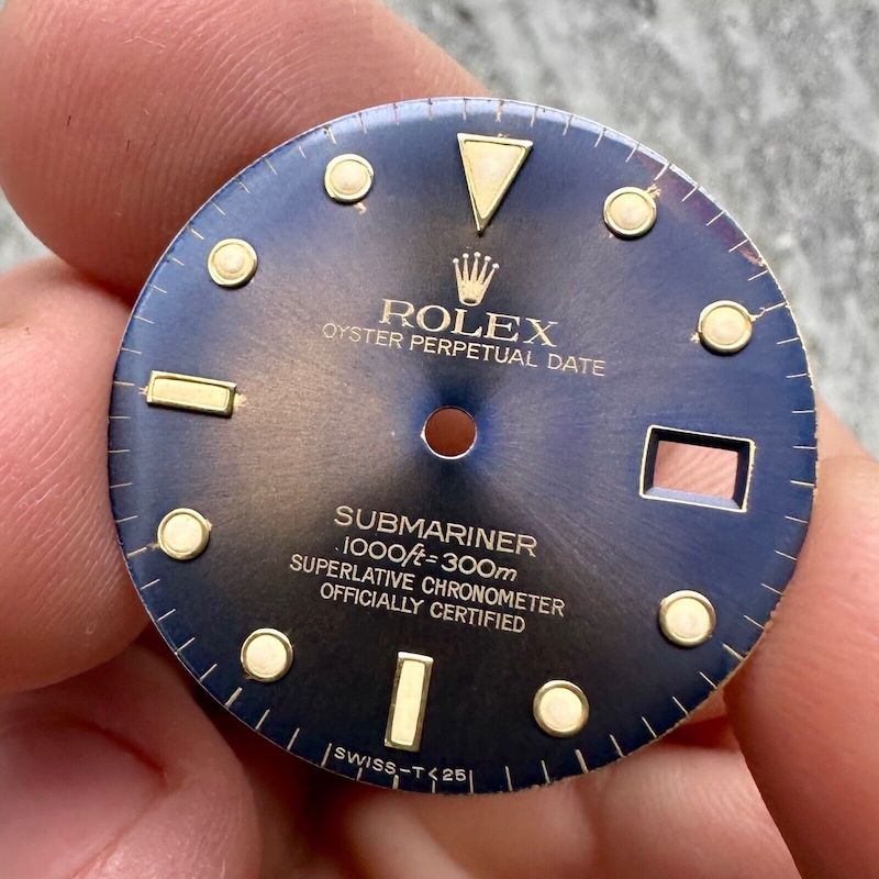 Original Rolex Submariner Dial 16618 - Tropical Golden Blue