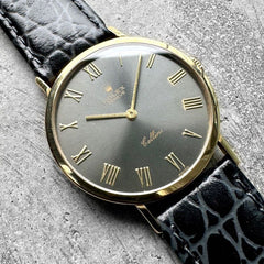 1992 Mens Rolex Cellini 18k Yellow Gold 4112 Roman Numeral Grey Dial - C Serial