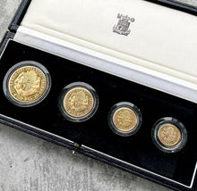 Load image into Gallery viewer, 1989 Gold Full Sovereign Great Britain Coin Tudor Rose Proof - 4 Coin Set
