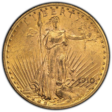 Load image into Gallery viewer, 1910 United States $20 Liberty Double Eagle Gold Coin - Attractive!
