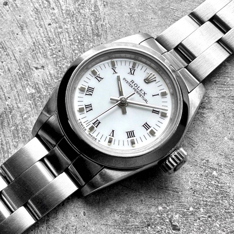 Ladies 26mm Date 67180 Stainless Oyster White dial Roman Numerals