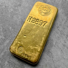 Vintage 1000 Gram Rothschild & Sons 32.15 oz Gold Poured Bar .9990