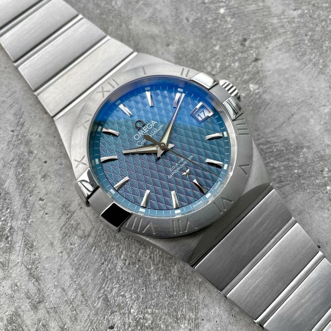 Mens 38mm Omega Constellation Stainless Steel 123.10.38.21.03.001 - Blue Dial