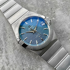 Mens 38mm Omega Constellation Stainless Steel 123.10.38.21.03.001 - Blue Dial
