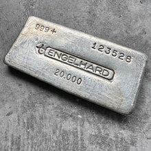 Load image into Gallery viewer, Vintage 20 oz .999 Silver Engelhard Poured bar
