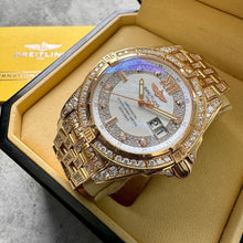 Load image into Gallery viewer, 41mm Breitling Cockpit Rose Gold - Box + Papers - Mother Pea Factory Diamond Set
