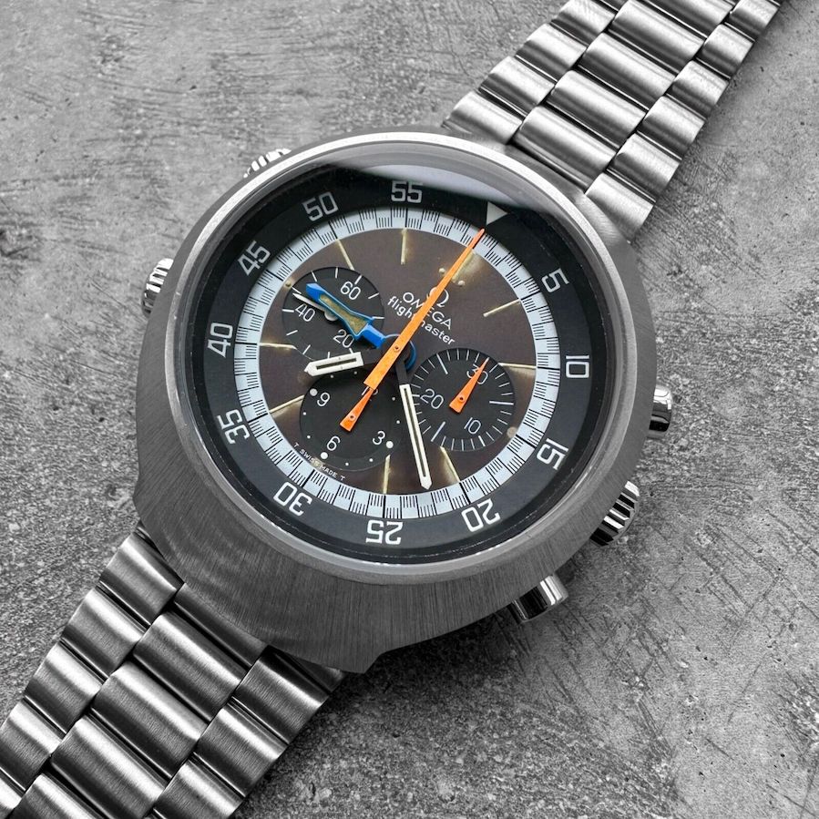 1975 Vintage Omega Flightmaster 145.036 1162 Bracelet - Fully Serviced - Tropical brown