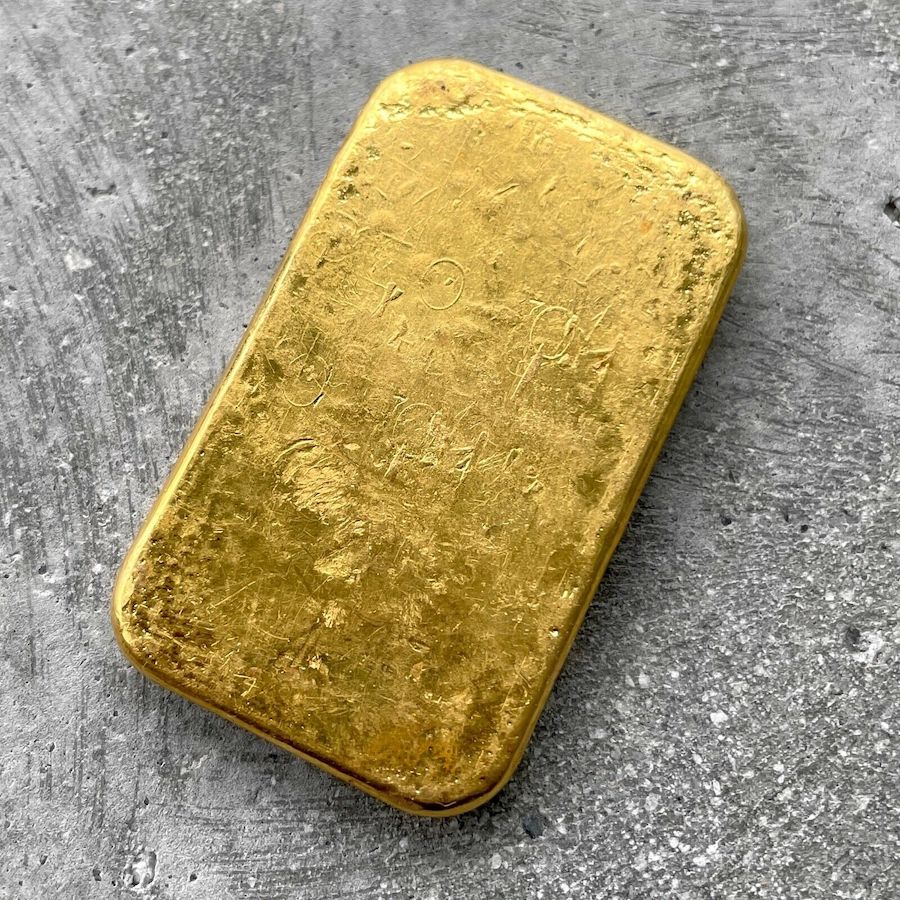 Johnson Matthey London Gold Poured Bar 100 gram .9990 Fine - 3.215 oz