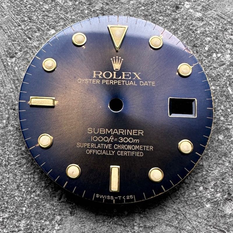 Original Rolex Submariner Dial 16618 - Tropical Golden Blue