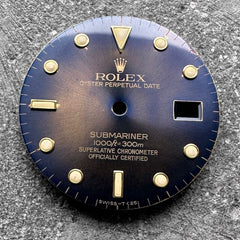 Original Rolex Submariner Dial 16618 - Tropical Golden Blue