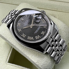 Rolex 36mm Datejust 116200 Jubilee Sun Beam dial Roman Numeral – Box / Papers