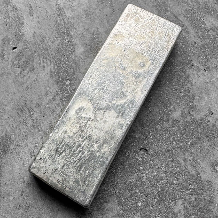 Vintage 50 oz .999 Silver Johnson Matthey Poured bar - C Serial