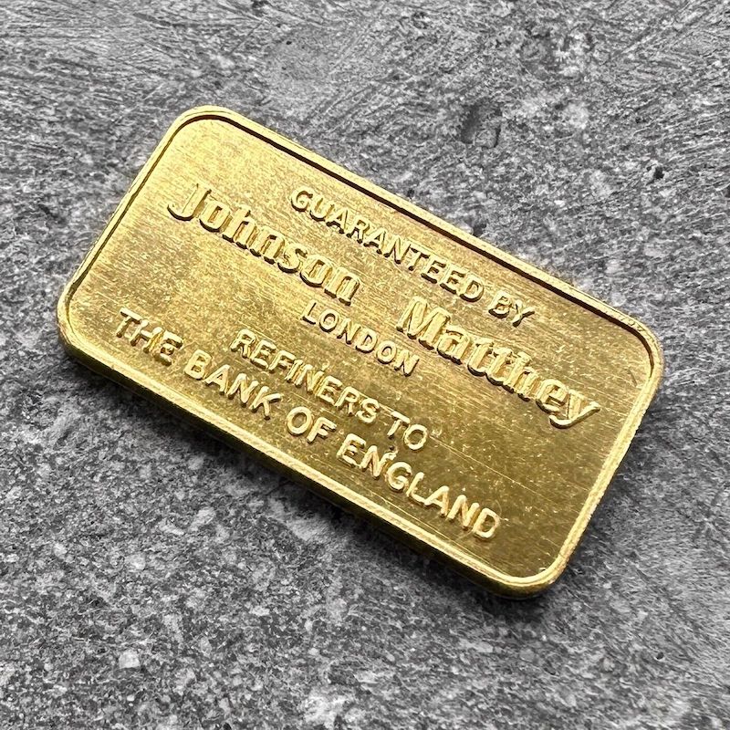 Johnson Matthey The Bank of London 5 Gram Gold Bar Struck .9999+