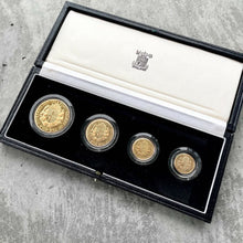 Load image into Gallery viewer, 1989 Gold Full Sovereign Great Britain Coin Tudor Rose Proof - 4 Coin Set
