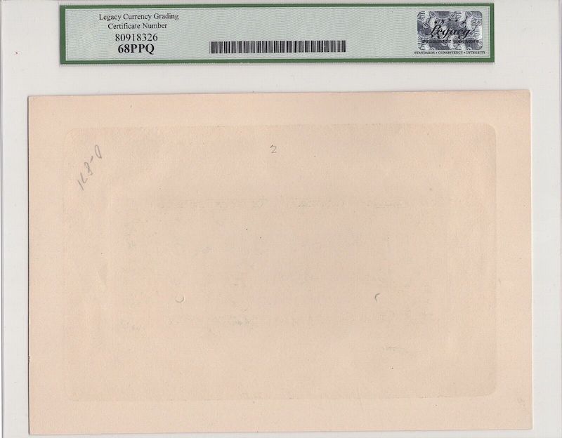 1937 $1 Bank of Canada Face + Back Proof Wide Panel Legacy Gem 68PPQ