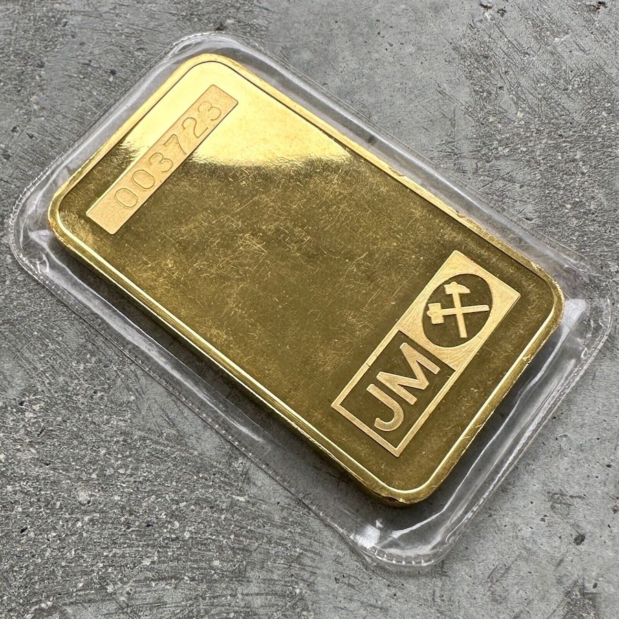 Vintage Johnson Matthey Scotiabank 5 oz Gold stuck Bar .9999 2oz - Scotia Bank