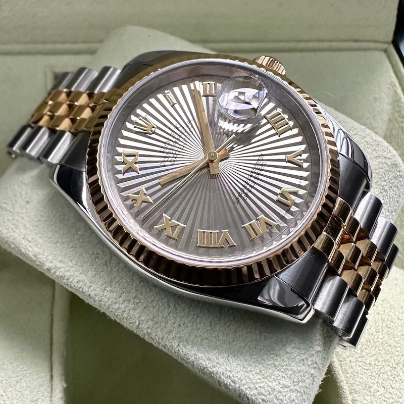 36mm Rolex Datejust 116233 Two Tone - Box / Papers - Grey Sunbeam dial