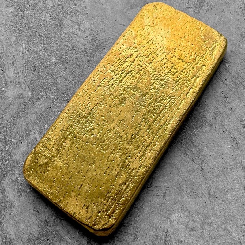 Vintage 1000 Gram Rothschild & Sons 32.15 oz Gold Poured Bar .9990