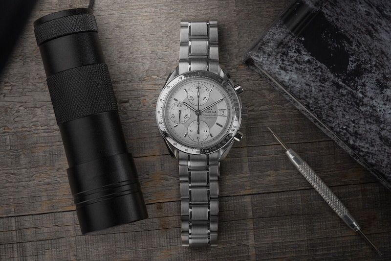 Mens Omega Speedmaster Reduced 3513.30.00 Grey Dial Stainless Steel