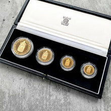 Load image into Gallery viewer, 1989 Gold Full Sovereign Great Britain Coin Tudor Rose Proof - 4 Coin Set

