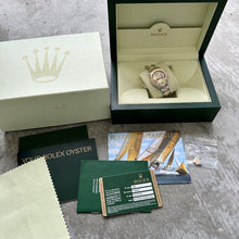 Load image into Gallery viewer, Ladies Rolex 169623 Yachtmaster Black Mother of Pearl dial Box/ Papers /Serviced
